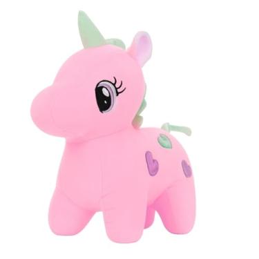 Imagem de Unicórnio de Pelúcia 34cm Cores Sortidas – Brinquedo Infantil Macio e Decorativo (ROSA CLARO)