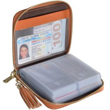 Imagem de Carteira porta-cartão de crédito Easyoulife RFID Blocking Brown