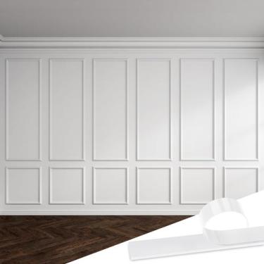 Imagem de Kit de moldagem de parede Pangda 3D Premade Accent Wainscoting Panel