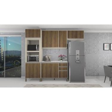Imagem de Cozinha Modulada Compacta 4 Peças Com Tampo E Espaço Para Fo Pátina Ff