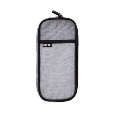 Imagem de EASTHILL Estojo de caneta de malha quadriculada com zíper bolsa de cor transparente para maquiagem bolsa de cosméticos multiuso viagem escola adolescentes meninas e meninos bolsa estacionária