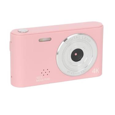 Imagem de Câmera Digital 4K 50MP com Zoom 8× | Filmadora HD para Vídeo, Vlog e Fotografia | Autofoco, Tela LCD Flip, Sensor CMOS Compacta (rosa)