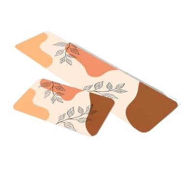 Imagem de Kit 2 Tapetes Cozinha Antiderrapante Poliester Estampas Modernas Segurança(TPCOZ5136)