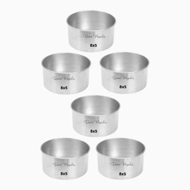 Imagem de 2X Kit 6 Forma Assadeira Bento Bolo Cake 8 X 5 Alumínio F70