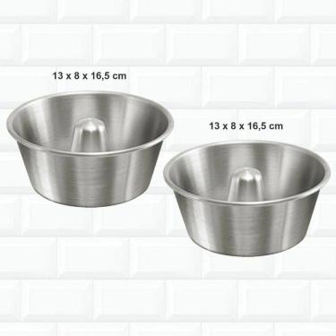 Imagem de Kit 2 Assadeiras De Pudim Pequena Em Alumínio 13X8 +
