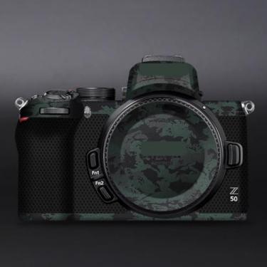Imagem de Adesivo de capa de câmera Z 50 para Nikon Z50 película protetora de película protetora da pele e resistência ao desgaste Z50 (verde cavaleiro)