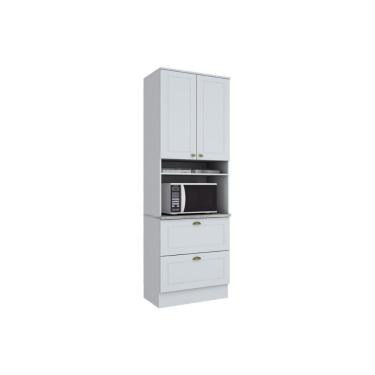 Imagem de Paneleiro De Cozinha Americana C/ 2 Portas E 2 Gavetas (1 Forno) 71,5cm Branco - Henn