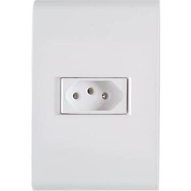 Imagem de Tramontina Conjunto 4x2 com 1 Tomada 2P+T Liz 10 A 250 V Branco