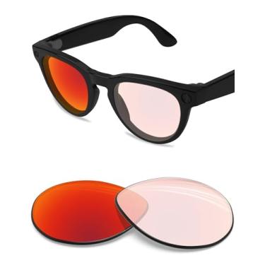 Imagem de BLAZERBUCK Lentes de substituição anti-sal para RayBan Meta Headliner RW4013 (Gen 2) 50 mm - Fotocrômico Transparente a Vermelho Fogo