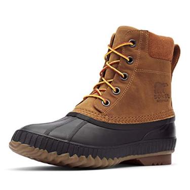 Imagem de SOREL – Bota masculina de inverno isolada à prova d'água Cheyanne II, Chipmunk, Black, 7.5 M US