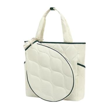 Imagem de Zxpjkyu Bolsa para Raquete de Tênis, Bolsa para Raquete de Badminton, Mochila Multifuncional para Raquete de Tênis, Branco Verde