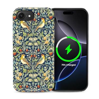 Imagem de ZHEGAILIAN Capa 2 em 1 para iPhone 16e 6,1 polegadas, compatível com MagSafe à prova de choque antiderrapante com capa de proteção de corpo inteiro, design de impressão fashion fosco texturizado fosco