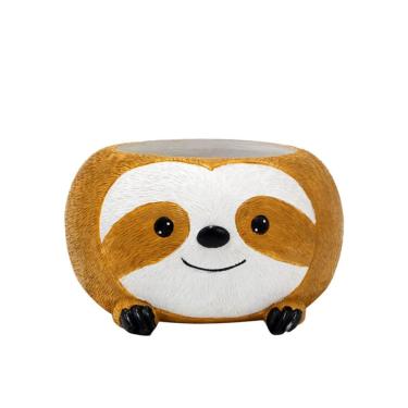 Imagem de Vaso de flores em resina Sloth Cartoon Plant Vaso Mini Animal Pla