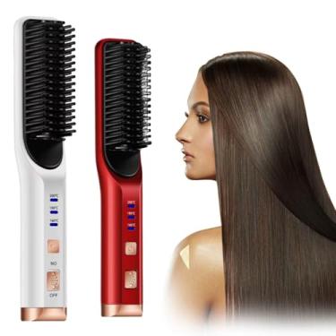 Imagem de Escova Alisadora Portatil Usb Recarregavel Cabe Na Bolsa