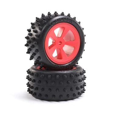 Imagem de Losi 4 Row Rear Tires Mounted Red 2 Mini JRX2 LOS41023 RC Tire