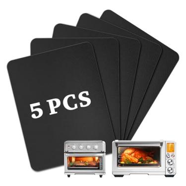 Imagem de Tapetes de teflon reutilizáveis para fritadeira Air Fryer Pro da Breville Smart Oven Air Fryer Pro BOV900BSS, forro de airfryer de 23 x 33 cm para acessórios Cuisinart Airfryer e forno, 5 peças