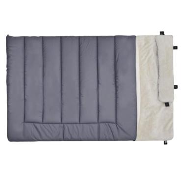 Imagem de Cama para cães de viagem, saco de dormir com travesseiro, impermeável, embalável, itens para animais de estimação para raças grandes, médias pequenas, acampamento, caminhada, mochilão