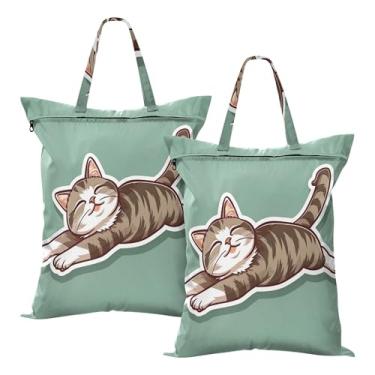 Imagem de SEHANY 2 peças de sacos grandes de lavanderia com alça, à prova d'água, bolsa de roupa para viagem e natação