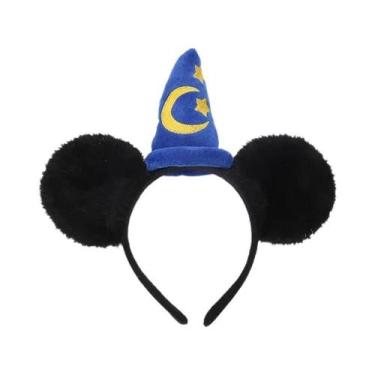 Imagem de Tiara De Pelúcia Mickey Mouse Minnie Com Laço De Poá, Ornamento De Cab