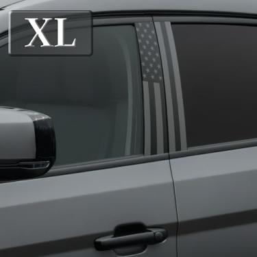 Imagem de 2 peças XL B-Pillar Vinyl Wrap Set 12,6" × 23,15.2 cm (corte para ajustar), decalque adesivo impermeável para carro B pilar, decalques de pilar de janela de porta, envoltório de carro de vinil