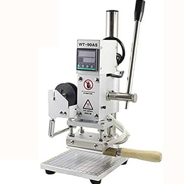 Imagem de Máquina de estampagem a quente com logotipo, máquina de bronzeamento de letras de alfabetos de latão em relevo, conjunto de ferramentas de relevo de carimbo de madeira de couro