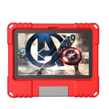 Imagem de Lainergie Capa infantil para tablet iPad de 10 polegadas, Alpha incompatível, capa leve à prova de choque com suporte protetor de tela, vermelha