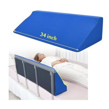 Imagem de AOSSA Almofada de espuma de trilho de cama para idosos e adultos, protetor de trilho de cabeceira de 86 cm de comprimento, almofada de para-choque de segurança para idosos, deficientes e acamados