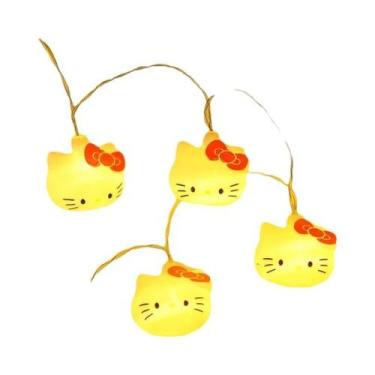 Imagem de Luzes De Cordão Hello Kitty Kawaii Sanrio, Alimentadas Por Bateria, De