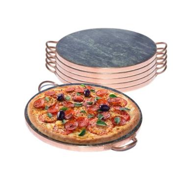 Imagem de Pedra Sabão Refratária Gourmet Para Pizza 27cm - 06 Unidades