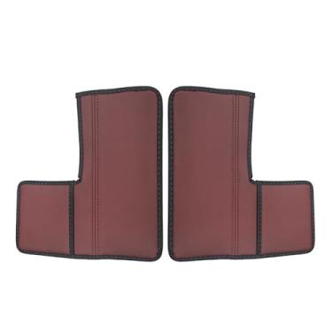 Imagem de Capa de console central de couro impermeável compatível com Benz GLE Class W167 GLE 350 450 2020-2025/GLS Class GLS 450 X167 2020-2025 Capa de console de apoio de braço com armazenamento (vermelho)