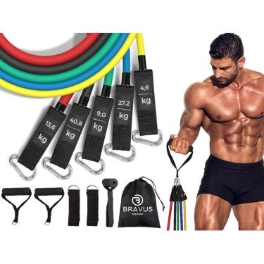 Imagem de Tubing PREMIUM Extreme Carga Máxima Elástico Exercício Bravus Sport-Masculino