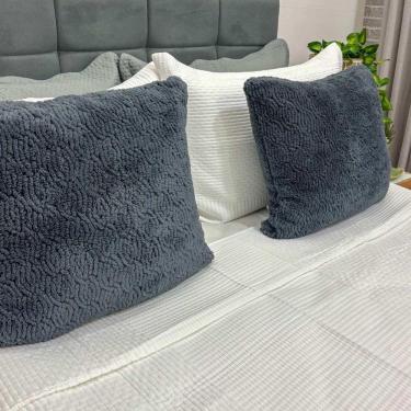 Imagem de Kit 2 Almofadas Comfy 50x50 Alli Cinza Chumbo