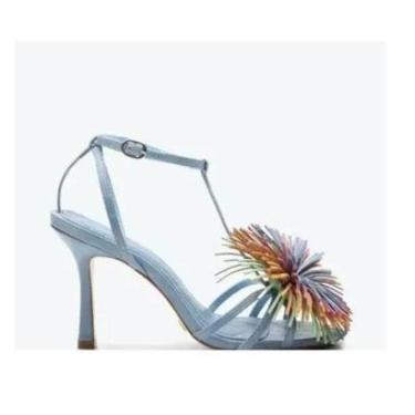 Imagem de Sandália Vicenza Salto Alto Azul-Feminino