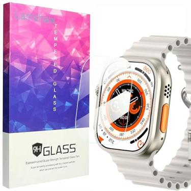 Imagem de Lamshaw Protetor de tela Z77 Ultra, [pacote com 3] Película protetora de tela de vidro temperado 9H compatível com Twshouse Z77 Ultra Smart Watch 5.3 cm, Z77 Ultra Smart Watch (pacote com 3)