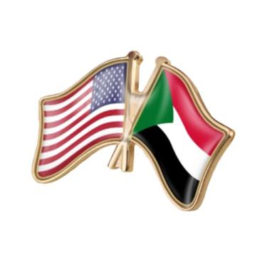 Imagem de QTAOEIONG Bandeiras dos Estados Unidos, EUA, América, EUA e muitos outros países, broche de liga de amizade com cruz, 1.3x0.9inch/32x23mm, Metal, Sem Pedra Preciosa