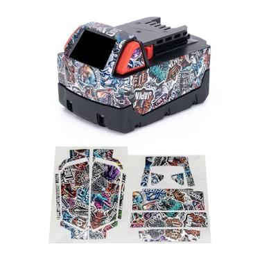 Imagem de WRAPGRADE Capas de ferramentas personalizadas compatíveis com bateria Milwaukee M18 5Ah (48-11-1850) (BOMBA DE ADESIVO METAL)