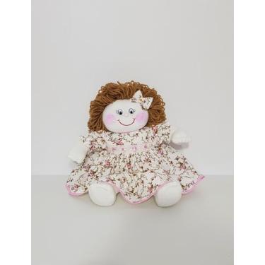 Imagem de Boneca De Pano Lara Pelúcia Rosa Florence 41cm - Polybaby
