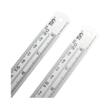 Imagem de Régua De Aço Inoxidável De 15cm-40cm, Escala Britânica De 39 Polegadas
