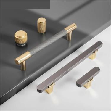 Imagem de HTNAFONI Puxadores e puxadores de armário de cozinha cinza claro para armário de vinho para cômoda puxadores de ferragens de porta de móveis 1 peça (transparente)