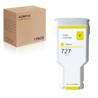 Imagem de Aomya 727 300 ml cartuchos de tinta 727 compatíveis 727 cartucho de tinta para impressoras DesignJet T1530 T2500 T920 T930 T1500 T2530 (amarelo)