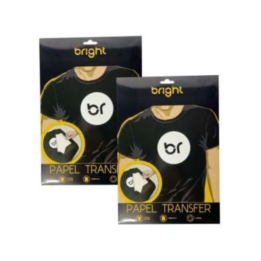 Imagem de Papel Transfer A4 Tecidos Camisetas Algodão Escuros Bright Preto Dark 