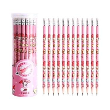 Imagem de 30 Lápis Sanrio 2B Com Borracha E Apontador Para Estudantes, Material 