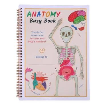 Imagem de Dioche Livro de Anatomia do Corpo Humano para Crianças, Aprendizagem Pré-escolar Interativa, Livro de Anatomia do Corpo Humano, Brinquedo Educacional Sensorial para Crianças, Papel de