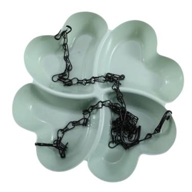 Imagem de Generic Alimentador de pássaros suspenso para jardim, com bebedouro e bandeja para pássaros, ideal para pássaros azuis, corujas e flores, Verde