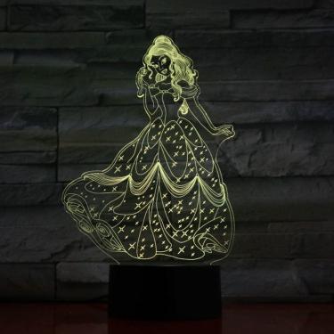 Imagem de Luz noturna 3D USB Conto de fadas Princesa Alice Branca de Neve