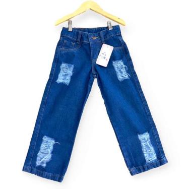 Imagem de Calça Jeans Wide Leg e Pantalona Infantojuvenil - MG acessorios, Jeans