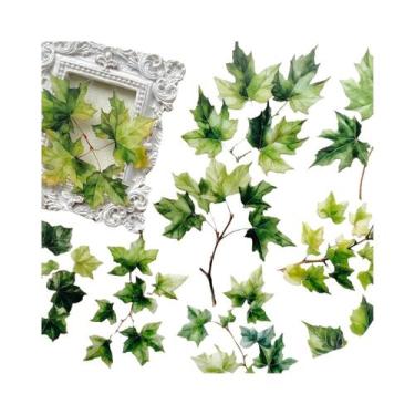Imagem de Adesivos De Folhas De Plantas 20 Peças Decorativas Para Caderno Scrapb