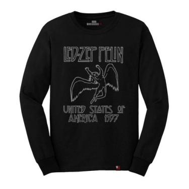 Imagem de Camiseta Manga Longa Led Zeppelin United States 1977 - King Of Geek, P
