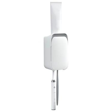 Imagem de Dispenser automático de pasta dentes com conjunto suporte montado na parede tecnologia sem contato as mãos higiênico desperdício ABS para banheiro fam