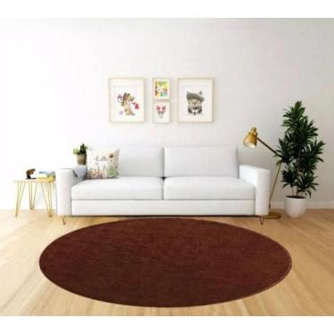 Imagem de Tapete redondo 2,00x2,00 pelo toque macio sala quarto pousada 100% ant